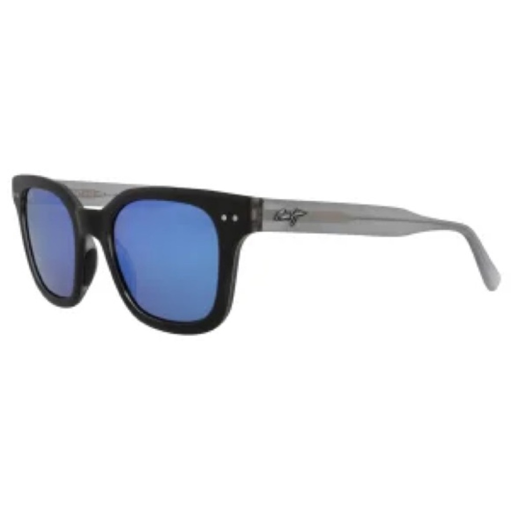 Maui Jim Shore Break Black Frame Blue Mirror Lens Sunglasses